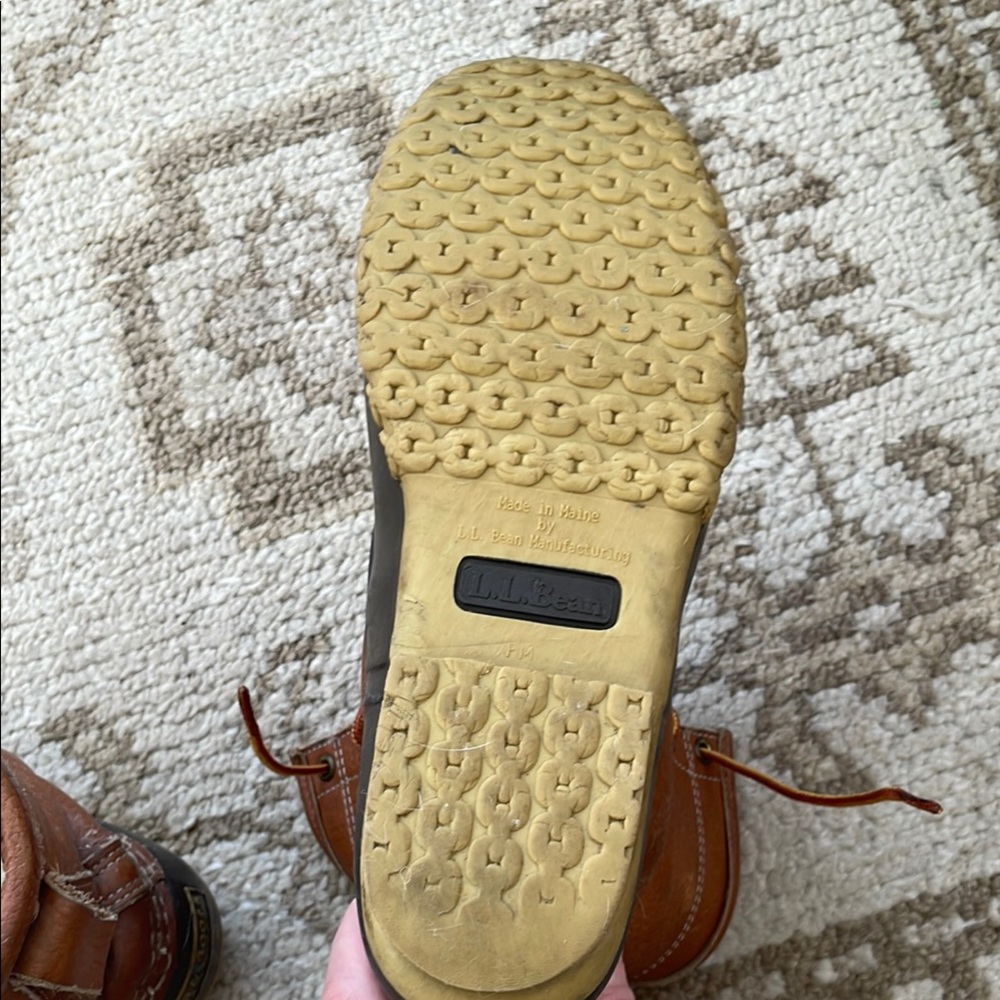 L.L. Bean Brown Leather with Black Rubber Winter Boots - Picture 7 of 9
